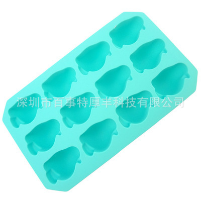 【可爱企鹅硅胶冰块模具 创意巧克力硅胶模】价格,厂家,图片,其他橡胶制品,深圳市百事特厚丰科技-